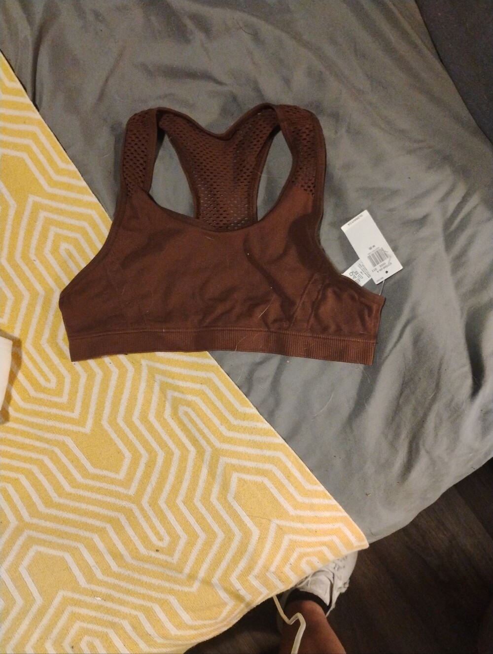 Old Navy Brown Racerback Mesh Sports Bra